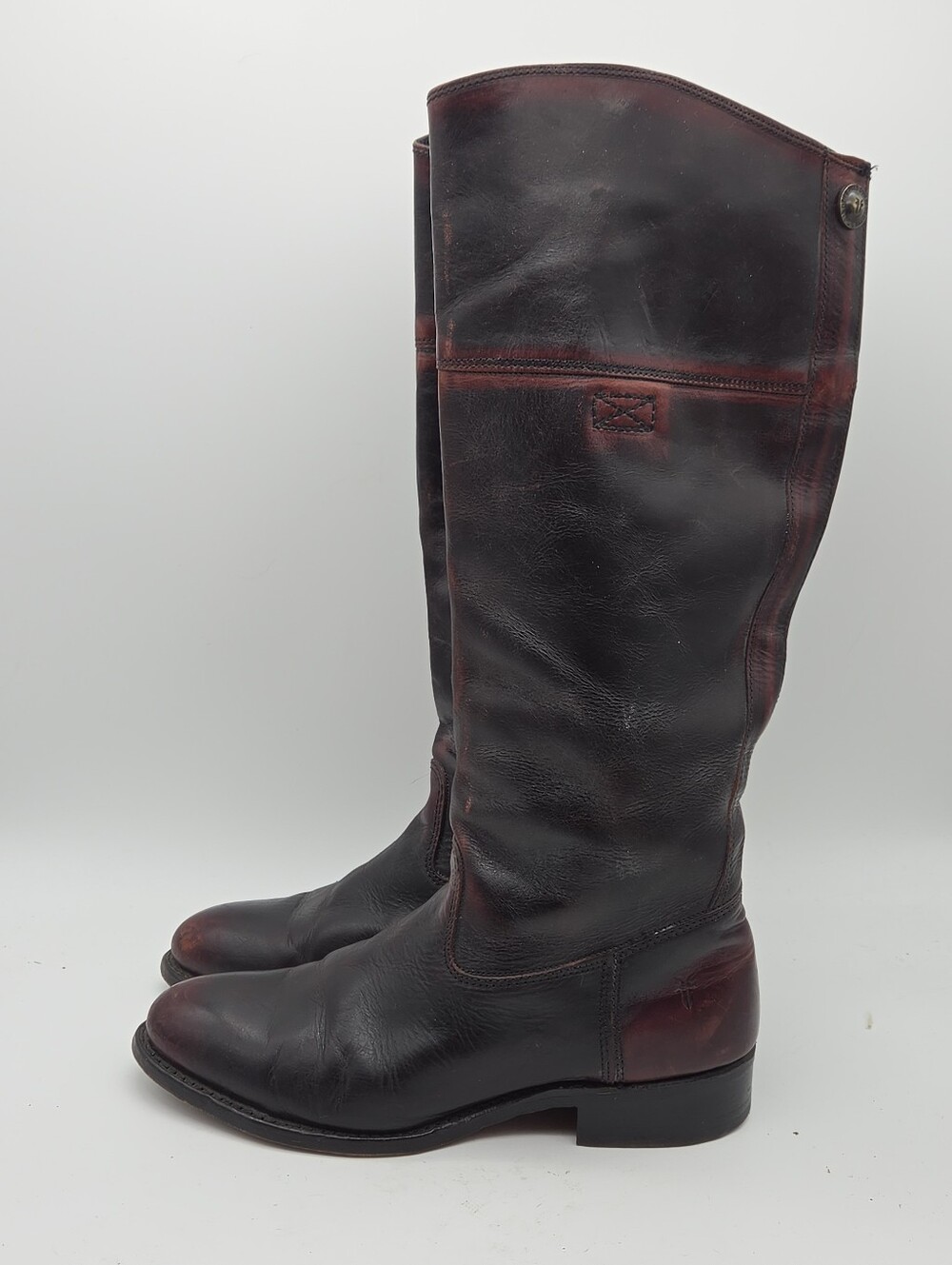 Rare FRYE Tall Burgundy Leather Boots Size 9